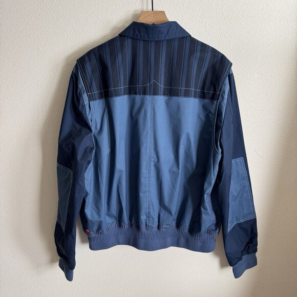 Hunter Jacket Mens Large Blue Full Zip Rain Coat Utility Outdoor Retro Collared - Picture 6 of 16